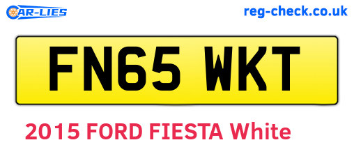 FN65WKT are the vehicle registration plates.