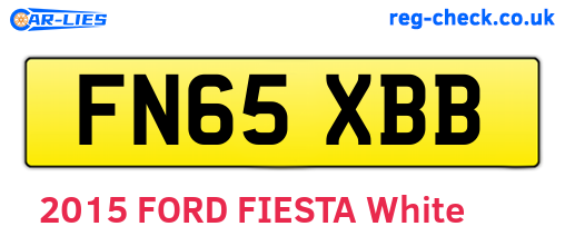 FN65XBB are the vehicle registration plates.