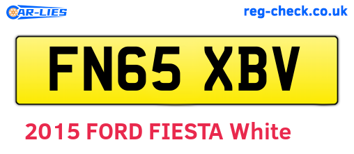 FN65XBV are the vehicle registration plates.