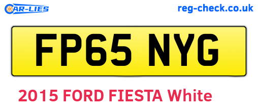 FP65NYG are the vehicle registration plates.