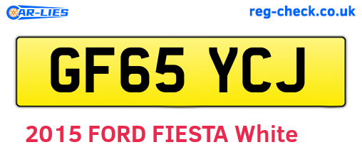 GF65YCJ are the vehicle registration plates.