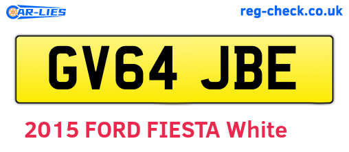 GV64JBE are the vehicle registration plates.