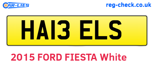 HA13ELS are the vehicle registration plates.
