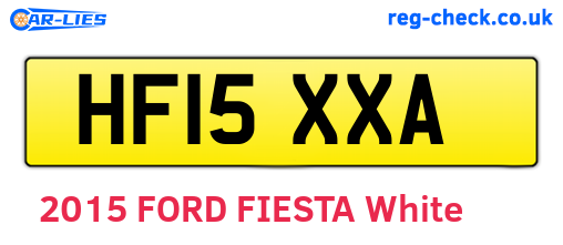 HF15XXA are the vehicle registration plates.