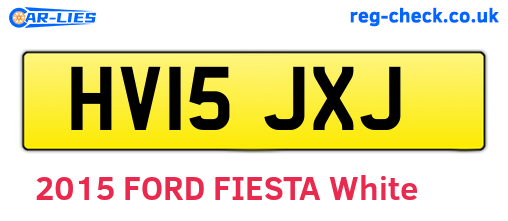 HV15JXJ are the vehicle registration plates.