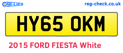 HY65OKM are the vehicle registration plates.