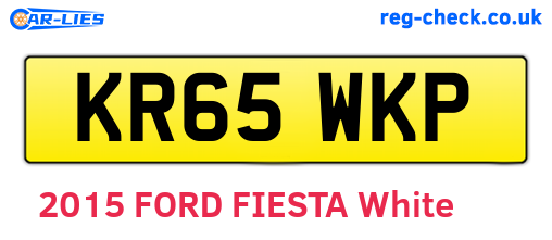 KR65WKP are the vehicle registration plates.
