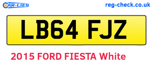 LB64FJZ are the vehicle registration plates.