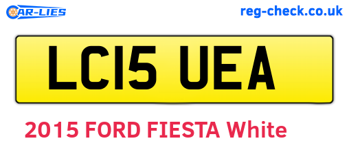 LC15UEA are the vehicle registration plates.