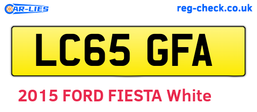 LC65GFA are the vehicle registration plates.