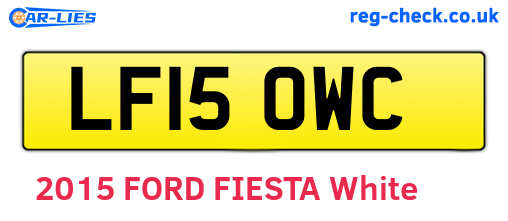 LF15OWC are the vehicle registration plates.