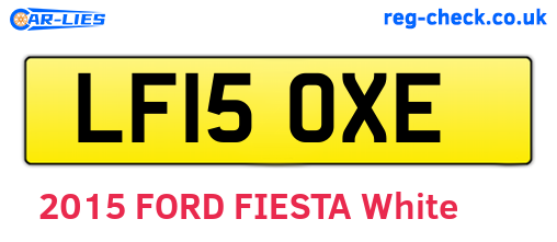 LF15OXE are the vehicle registration plates.