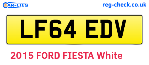 LF64EDV are the vehicle registration plates.