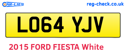 LO64YJV are the vehicle registration plates.