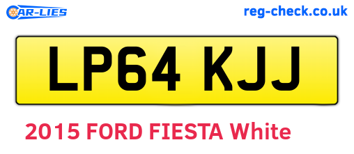 LP64KJJ are the vehicle registration plates.