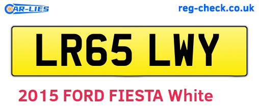 LR65LWY are the vehicle registration plates.