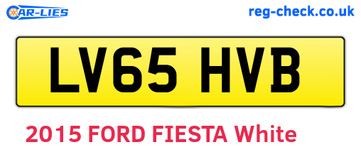 LV65HVB are the vehicle registration plates.