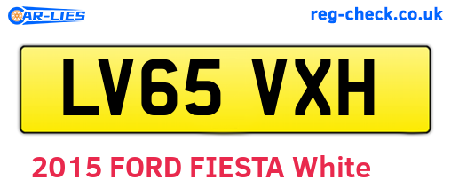 LV65VXH are the vehicle registration plates.