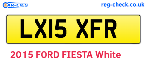 LX15XFR are the vehicle registration plates.