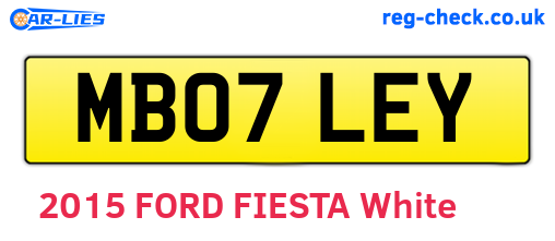 MB07LEY are the vehicle registration plates.