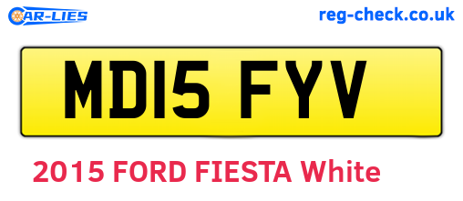 MD15FYV are the vehicle registration plates.