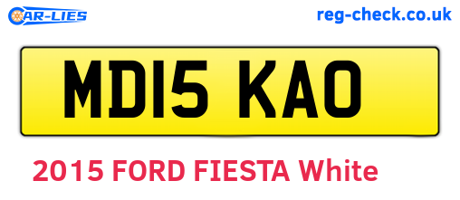 MD15KAO are the vehicle registration plates.