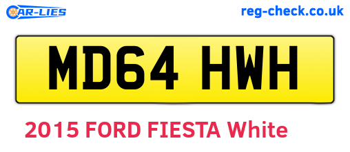 MD64HWH are the vehicle registration plates.