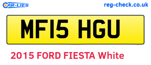 MF15HGU are the vehicle registration plates.