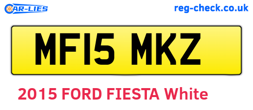 MF15MKZ are the vehicle registration plates.