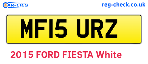 MF15URZ are the vehicle registration plates.