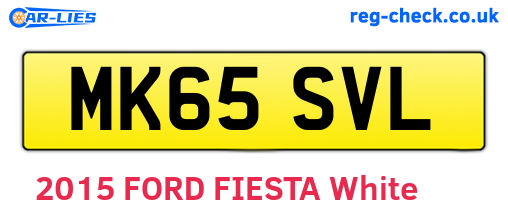 MK65SVL are the vehicle registration plates.