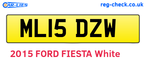 ML15DZW are the vehicle registration plates.