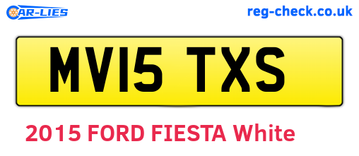 MV15TXS are the vehicle registration plates.