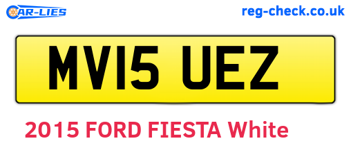 MV15UEZ are the vehicle registration plates.