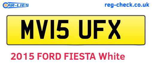 MV15UFX are the vehicle registration plates.