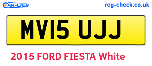 MV15UJJ are the vehicle registration plates.