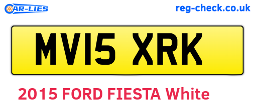 MV15XRK are the vehicle registration plates.
