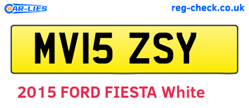 MV15ZSY are the vehicle registration plates.
