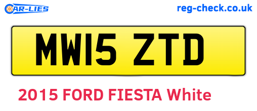 MW15ZTD are the vehicle registration plates.