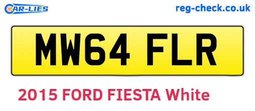 MW64FLR are the vehicle registration plates.