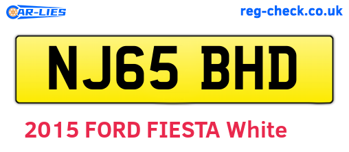 NJ65BHD are the vehicle registration plates.