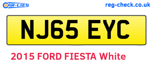 NJ65EYC are the vehicle registration plates.