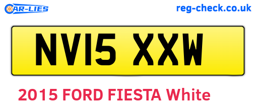 NV15XXW are the vehicle registration plates.