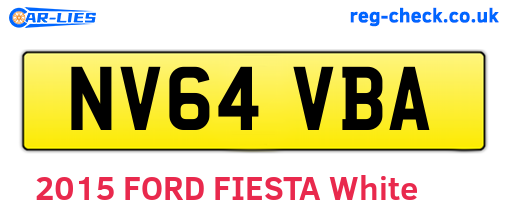 NV64VBA are the vehicle registration plates.