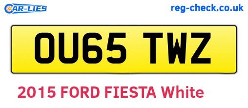 OU65TWZ are the vehicle registration plates.