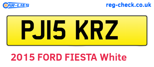 PJ15KRZ are the vehicle registration plates.