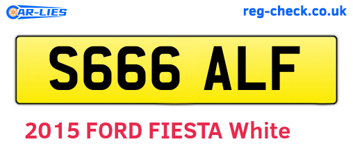 S666ALF are the vehicle registration plates.