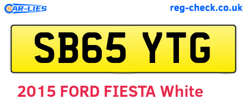 SB65YTG are the vehicle registration plates.