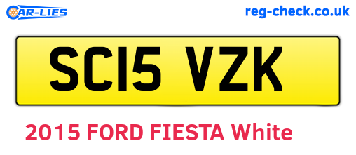 SC15VZK are the vehicle registration plates.