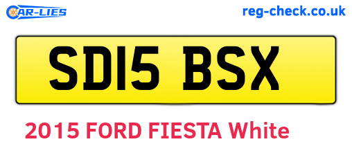 SD15BSX are the vehicle registration plates.